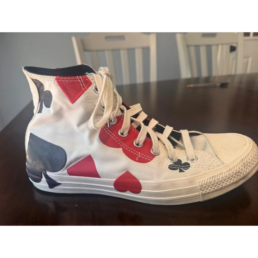 Converse Chuck Taylor All Star High Top Deck of Cards  White 165669C Men's 8 W10 - Picture 6 of 16